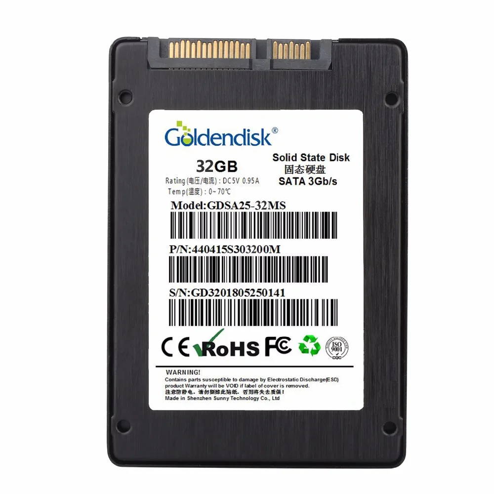 Goldendisk высокая производительность 2,5 ''SATA II SSD жесткий диск 3 ГБ/сек. NAND MLC Твердотельный диск 32 ГБ до до 512 ГБ Промышленные ПК