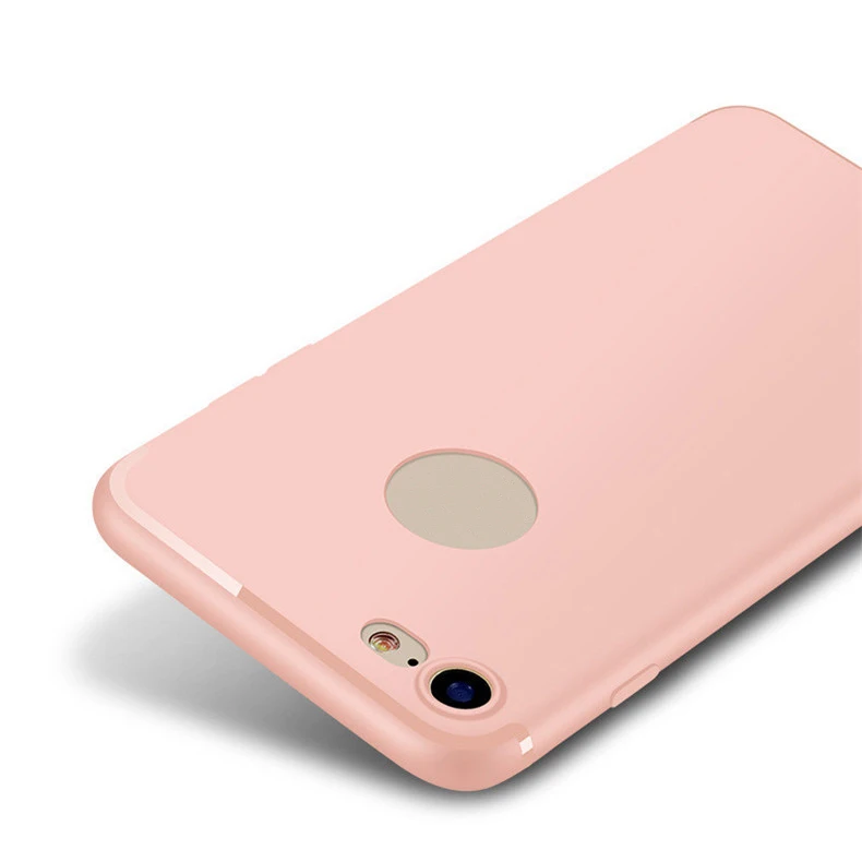 Роскошный тонкий силиконовый Капа для iPhone 11 Pro Max XS Max XR 5 5S Крышка черный мягкий матовый ТПУ чехол для телефона для iPhone 7 8 6 6S Plus - Цвет: Pink