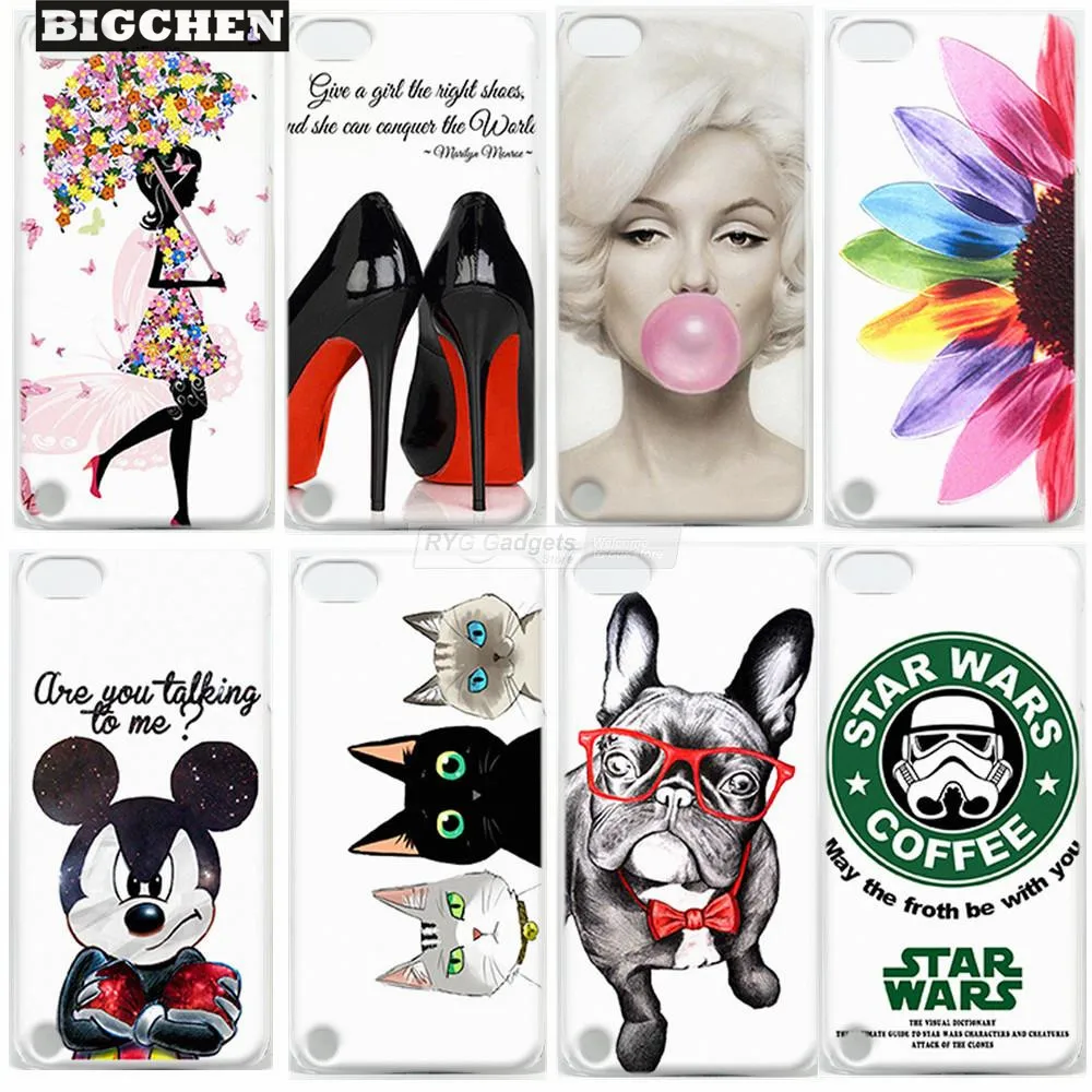 

For Apple iPod Touch 5 Case Fashion heels Monroe blowing bubbles Painted case cover