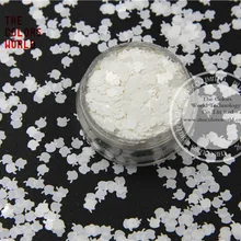 Tcm1200 растворителям белый Цвет укус форма яблока 3 мм Размеры Блеск Блестки для Лаки для ногтей и Другое DIY украшения