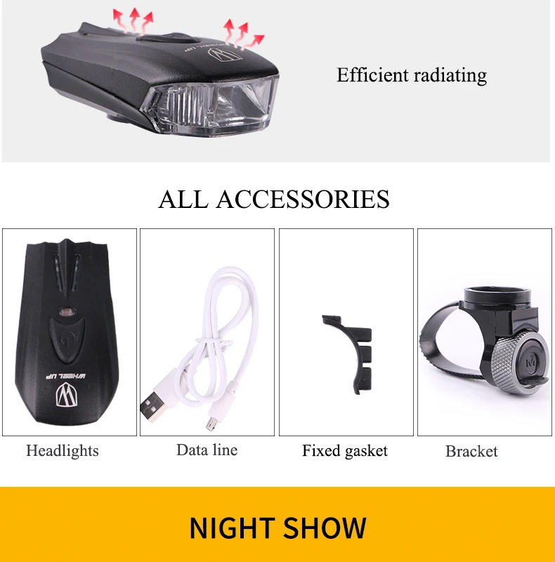 Top WHEEL UP LED USB Rechargeable Bike Light Front Bicycle Head-Lights Waterproof MTB Road Cycling Flash-Light Touch Night Safe 14 Top WHEEL UP LED USB Rechargeable Bike Light Front Bicycle Head-Lights Waterproof MTB Road Cycling Flash-Light Touch Night Safe 14