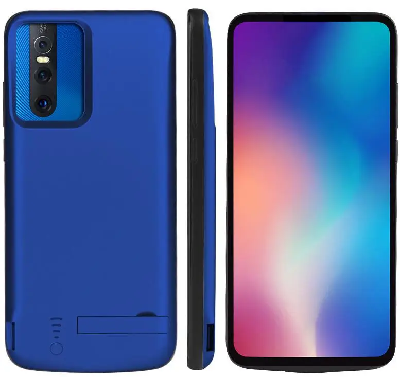 6000 мАч аккумулятор зарядное устройство Крышка для vivo x27 чехол внешний резервный зарядный ЧЕХОЛ ДЛЯ vivo x27 батарея чехол с usb-портом - Цвет: blue