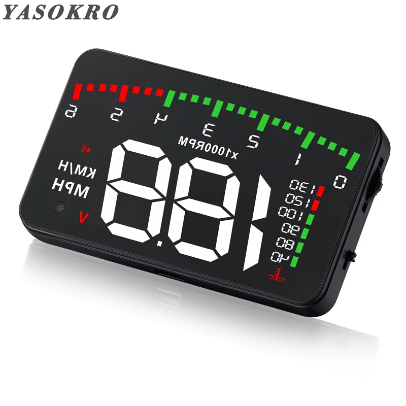 A900 HUD Дисплей индикатор расхода топлива OBDII для автомобилей диагностический