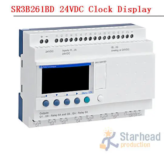 NEW or Used Original Zelio Logic SR3 B261BD SR3B261BD Smart Relay Module for Schneider PLC with Clock LCD Panel 054998