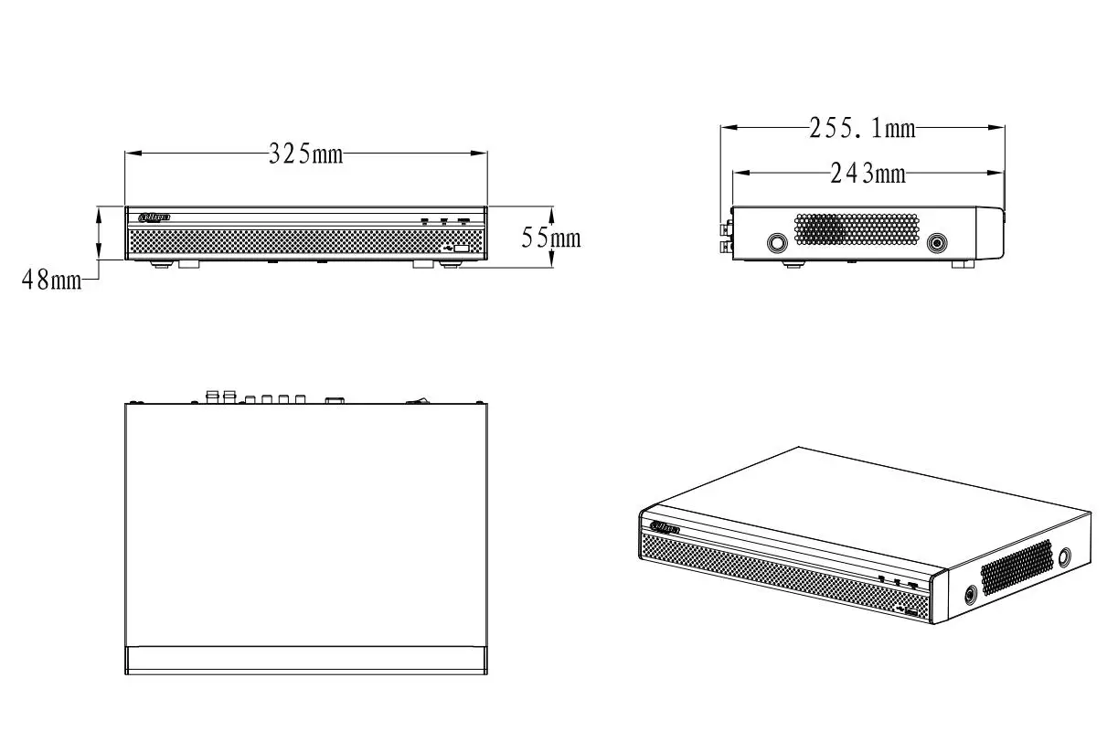 Dahua XVR5108HE X 8/16 канальный пента Брод 1080P Мини 1U Цифровой видеорегистратор