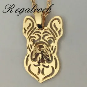 

Gold French Bulldog Bouledogue Francais Pendant Necklace