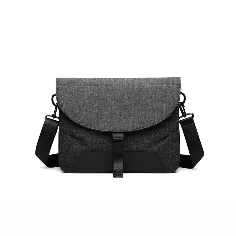 Мужская холщовая Съемная сумка-мессенджер, высокое качество, водонепроницаемая сумка на плечо+ портфель для женщин, деловая дорожная сумка через плечо - Цвет: 80K Black