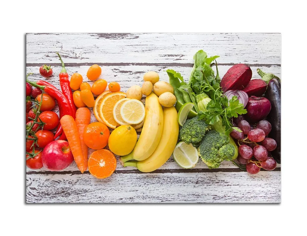 Multicolored Kitchen Pictures Wall Decor Multicolored Fresh Fruits and