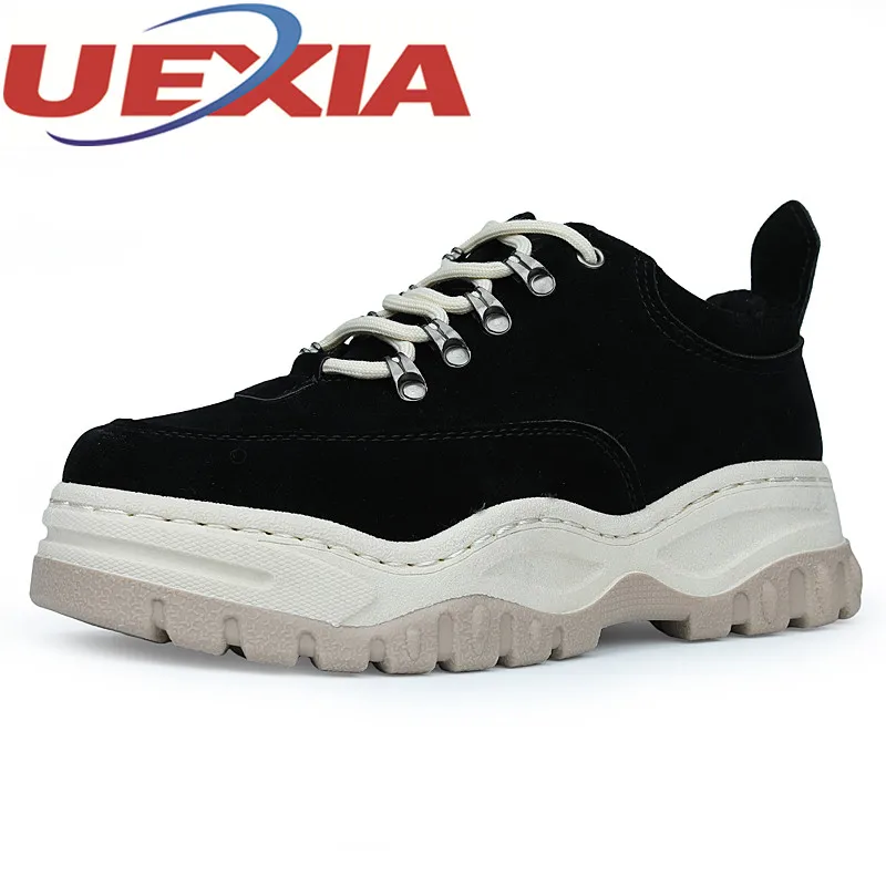 

Autumn Fashion Men's Casual Suede Leather Shoes Outdoor Comfortable Walking Shoes For Men New Platform Sneakers Male Flats Shoe