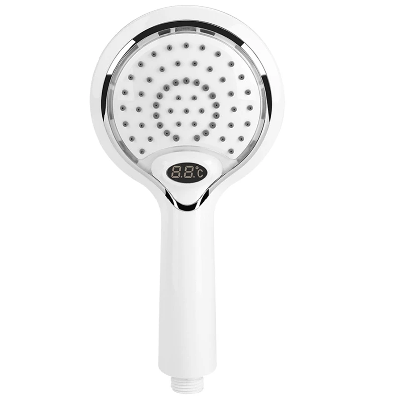 

Automatic Led Shower Spray Head Handheld Shower Spray Head Digital Temperature Display Sensor 3 Colors Change Water Powered