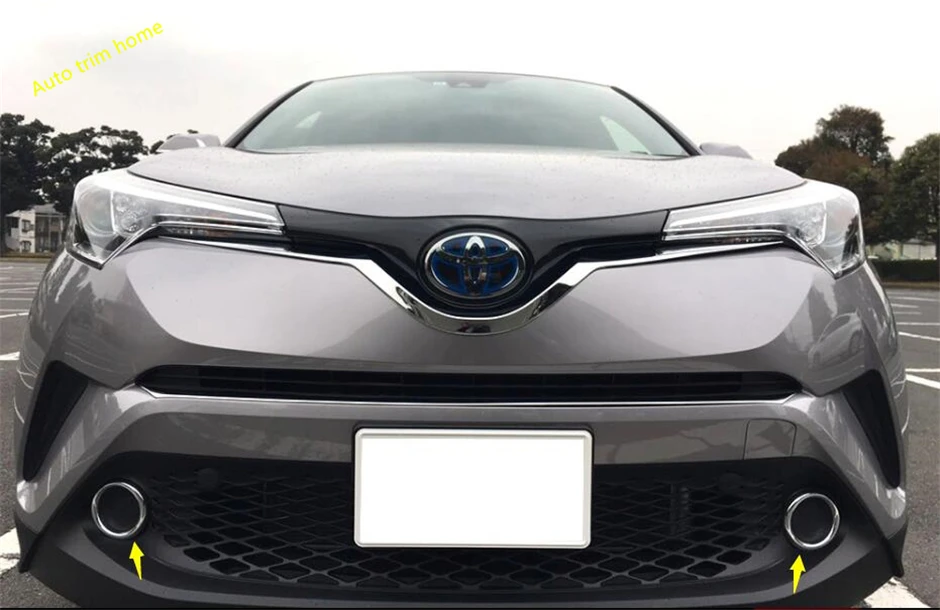 

Lapetus Bright Chrome Front Fog Lights Lamp Ring Cover Trim 2 Pcs / Set Fit For Toyota C-HR CHR 2016 2017 2018 2019 ABS