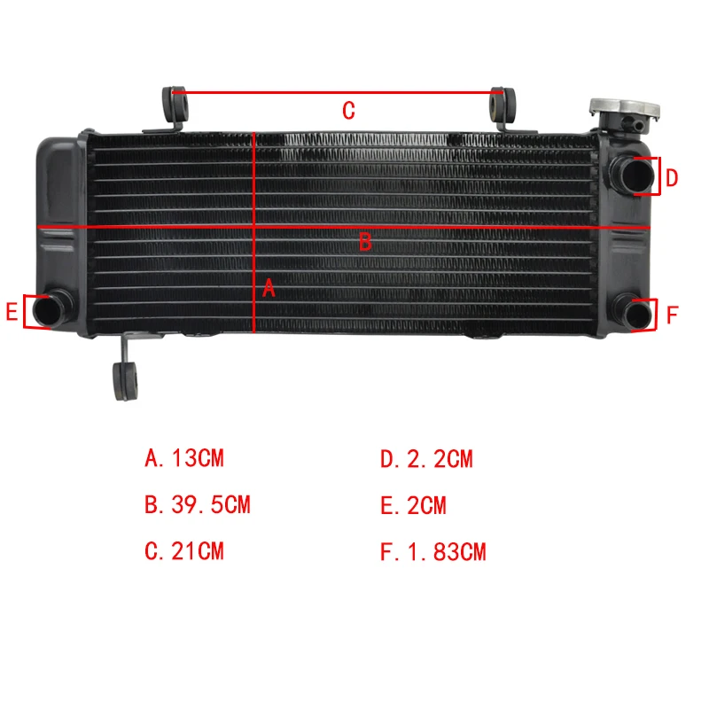 

LOPOR Motorcycle Radiator For HONDA VFR400 NC30 1989-1992 RVF400 NC35 1994 1995 1996 VFR RVF 400 Aluminum Radiator NEW