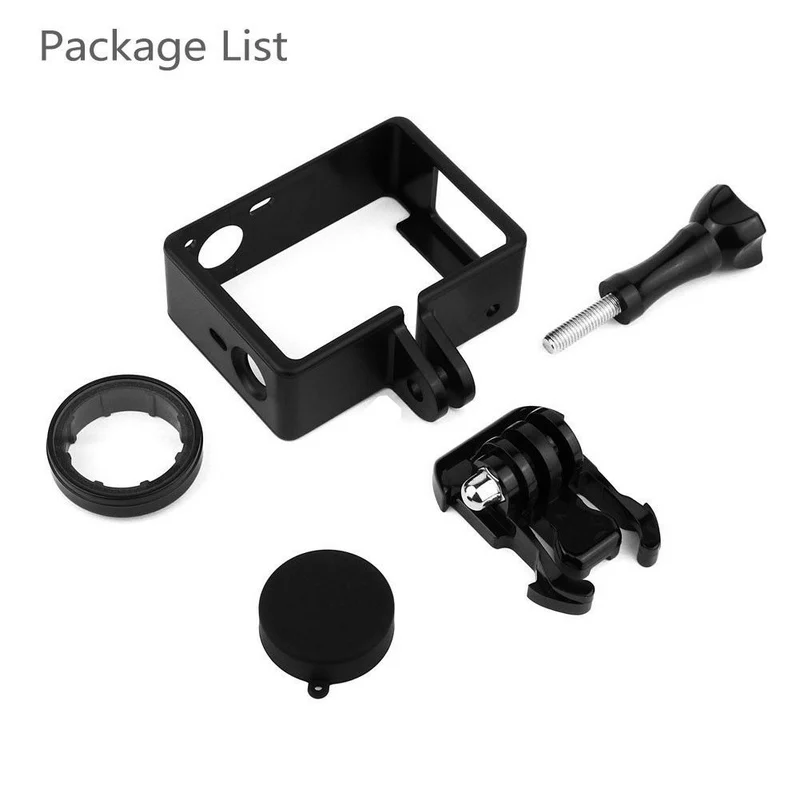 New Standard Border Frame Mount UV Lens Protective Housing Case+Basic Mount+Screw+Lens Protector Cover For Gopro Hero 4 3+ 3