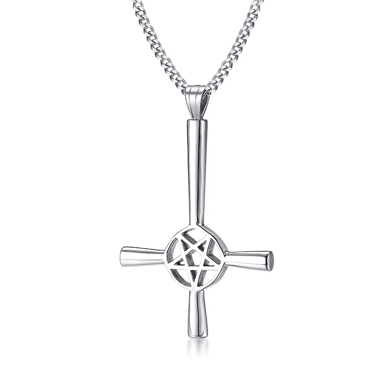 NECKLACE** CRUCIFIX PENDANT SALE **SOLID PEWTER /& BLACK ENAMEL CROSS