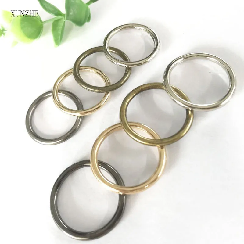 

10pcs Seamless Metal sealing ring (20-35)mm plated gold bright white backpack Collar Harness ring bag Spare Parts Accessories