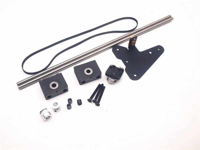 Цена Funssor CR 10 dual Z axis upgrade kit для Creality CR 10 ENDER3 3D принтер одиночный мотор двойной Z axis шкив обновление