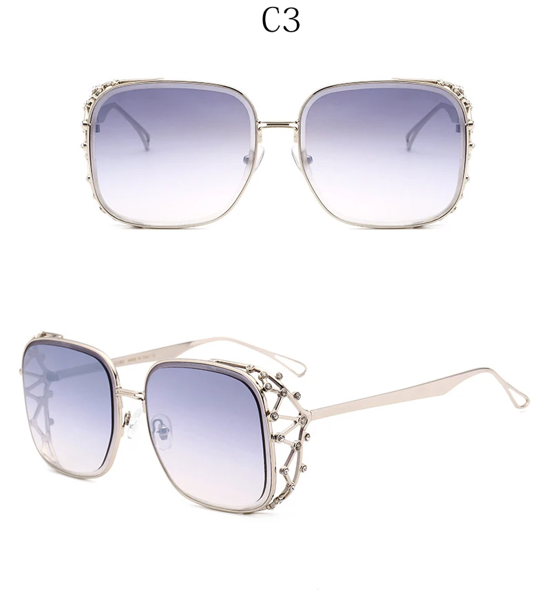Винтажные стимпанк Солнцезащитные очки женские роскошные квадратные брендовые дизайнерские Стразы солнцезащитные очки градиентные очки slow mujer sol UV4