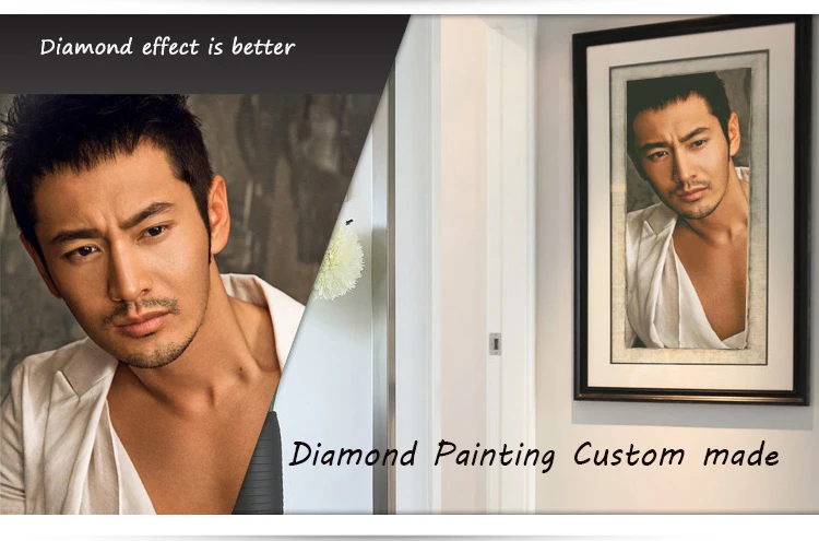 Diamond Embroidery photo customized Fashion Custom diamond mosaic 5d pictures Square Full diamond painting diy home