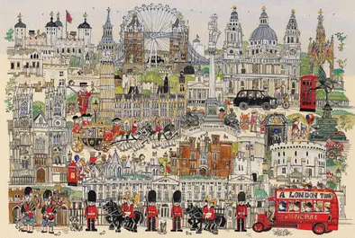 Freehand London Пазл 1000 штук взрослые "Антистресс" красивый городской пейзаж фотообои обучающие игрушки для детей подарок на день рождения - Цвет: Freehand London