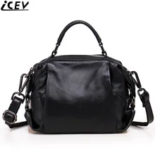 ICEV модный Бостонский клатч натуральная кожа женская сумка почтальон дизайнерские сумки из воловьей кожи женские сумки известных брендов