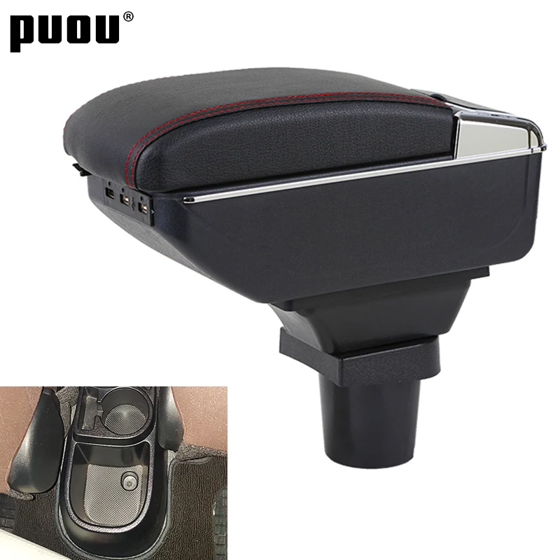 

For Toyota yaris vitz Jewela model Armrest box Rotatable Center Centre Console Storage Box with USB interface decoration accesso