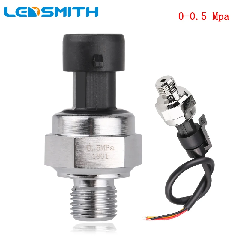 

0- 0.5Mpa Pressure Sensor Air Compressor Pressure Transmitter Pressure Transducer G1/4 DC 5V For Oil Fuel Gas Water Air