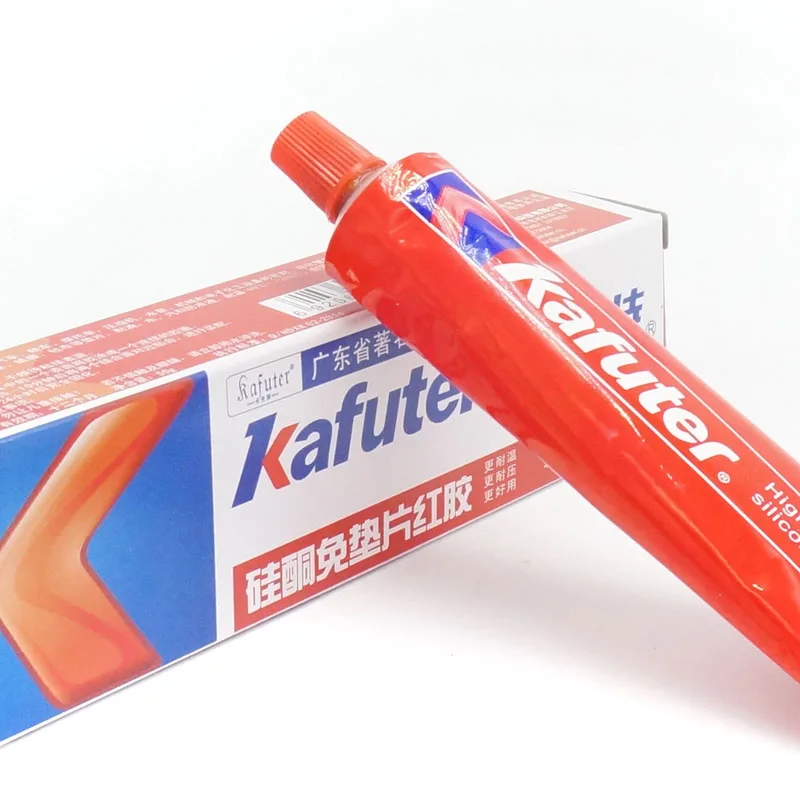 

Newest 2pc/lot Kafuter-588 55g Red Waterproof Resistant to oil Resist high temperature sealant for metal car phone repair