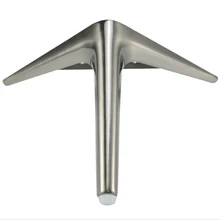 Упаковка из 4 шт.) ножки для мебели, атласная отделка, основание для стола, шкафа, дивана, кровати, ножки, аксессуары, черный цвет, H = 150 мм