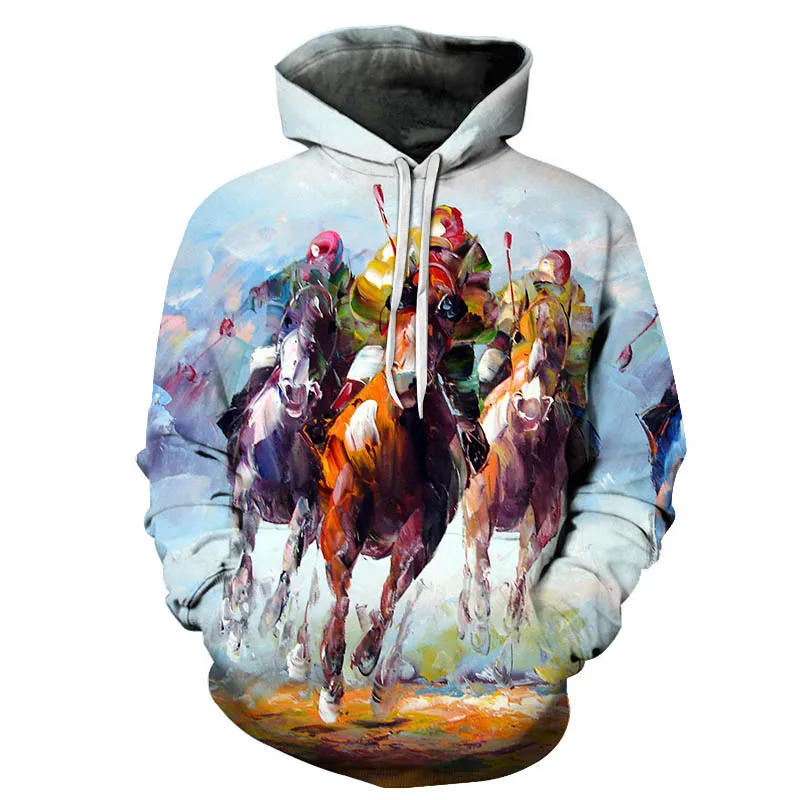 Толстовки с 3D-принтом «Лошадь и принцесса», мужские толстовки, спортивный костюм, пуловер, осенне-зимняя толстовка с капюшоном, Брендовое пальто, Прямая поставка, ZOOTOP BEAR - Цвет: AFKH1822