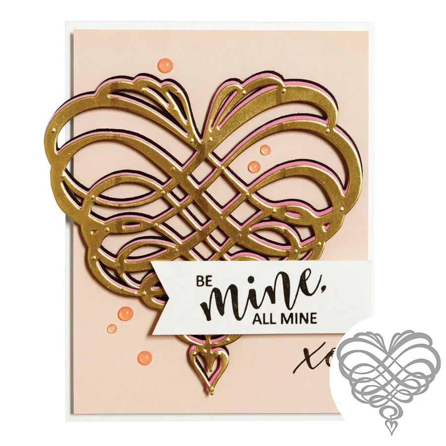 

Creative Love Heart Shape Metal Cutting Dies Stencils For DIY Scrapbooking Decorative Embossing Suit Paper Cards Handcraft Tools