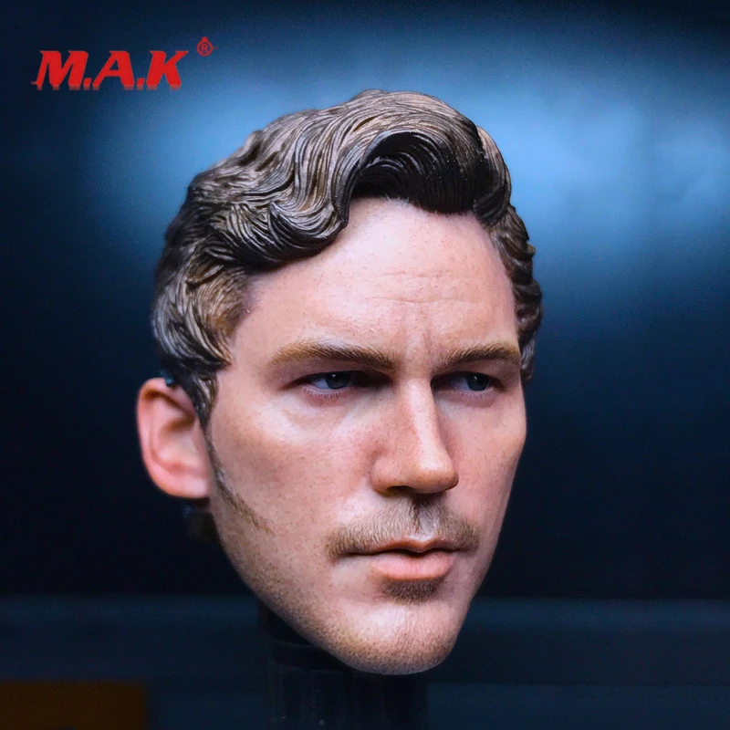 Пользовательский 1:6 весы вырезанная Мужская голова Star-Lord 2,0 Крис Пратт головы модель подходит 1" фигурка для тела части для игрушек