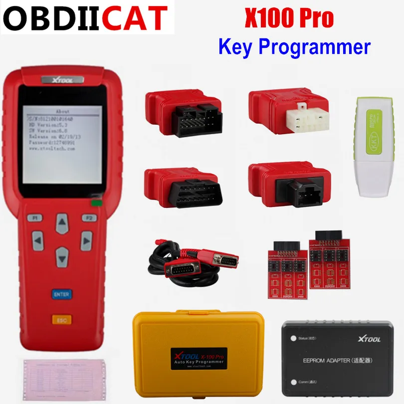 OBDIICAT X100 Pro, профессиональный автоматический ключ, программист, инструмент пробега автомобиля, одометр, OBD2, ЭБУ, EEPROM, иммобилайзер, считыватель штрих-кодов X 100