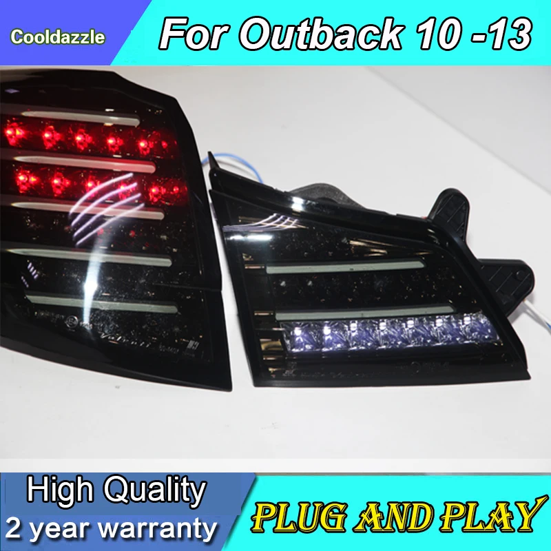 2010 2011 2012 2013 год для Subaru Outback Светодиодные ленты задних сигнальных огней, задние фонари черный Цвет задних огней