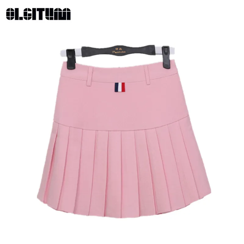 

New Women's Skirts for Summer A-line Preppy Style Skirts for Teenager Girls Pleated Skirts with Safety Pants 6 Colors SK169