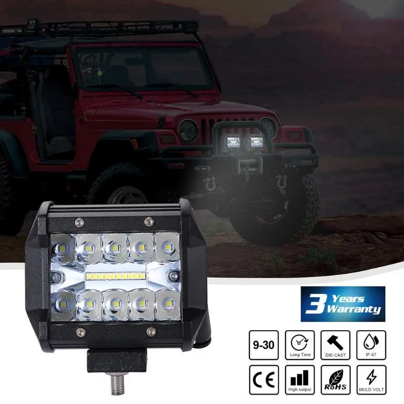200 W 20000LM 6000 K 4 дюйма вездеход светодиодный фонарь противотуманная фара Вождение лампа стайлинга автомобилей авто аксессуары