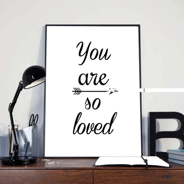 Online Nordic Minimalist Canvas Painting Print Love Image