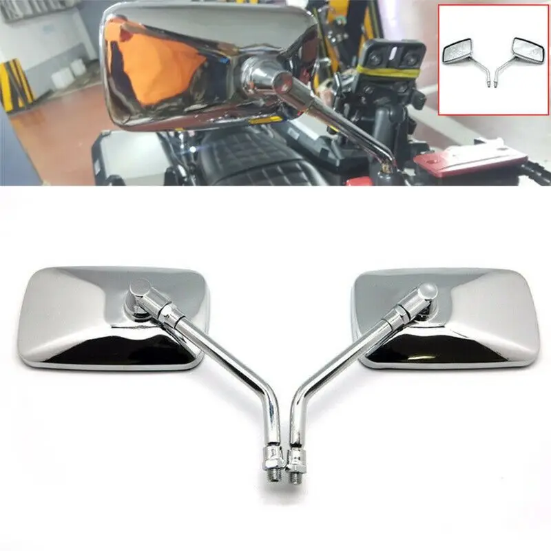 

1 Pair Universal Motorcycle Rearview Mirrors Adjustable Side Rear View Mirror For Shadow Scooter E-bike Dirt Bike .