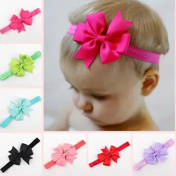 

YH392 Baby Hair Band Baby Hair Accessories Ribbon dovetail headband Toddler Girl Kids Bow Hairband