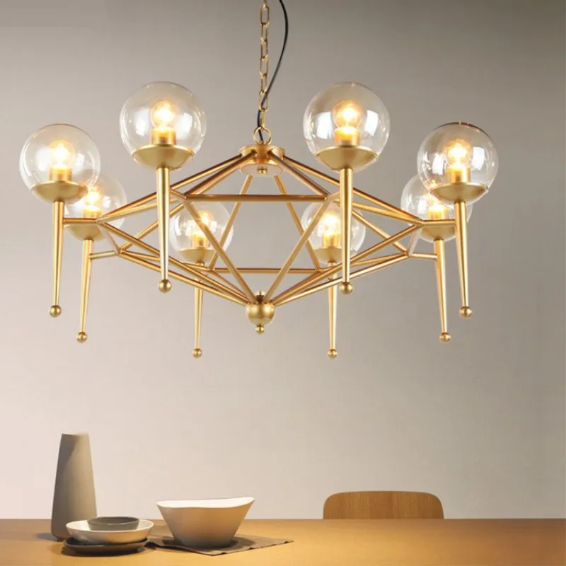 Europe Gold Creative Concise Art Fashion Magic Beans Pendant Lamp Cafe Bedroom Parlor Office Study Decoration Free Shipping | Лампы и
