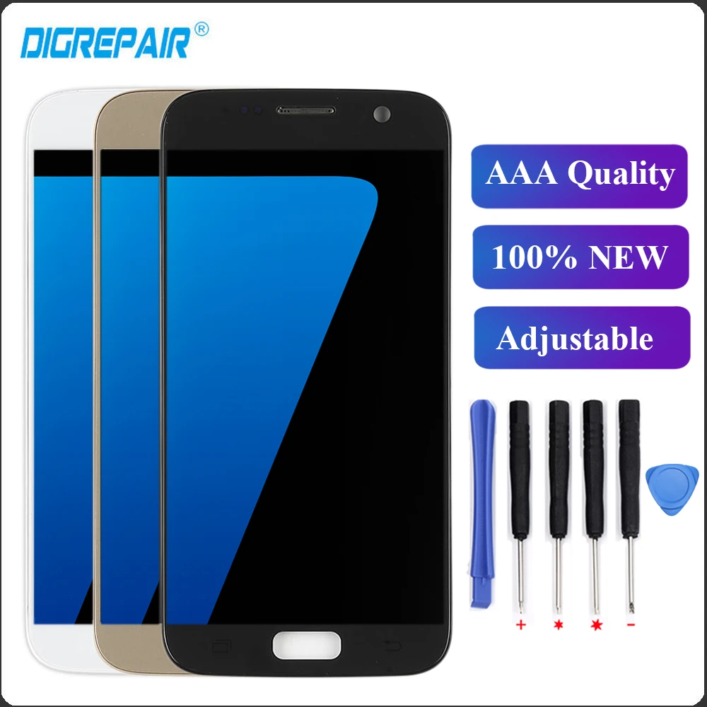 

For Samsung Galaxy S7 LCD Display G930F G930A G930V LCD Touch Screen Frame Replacements S7 Digitizer For Samsung S7 LCD