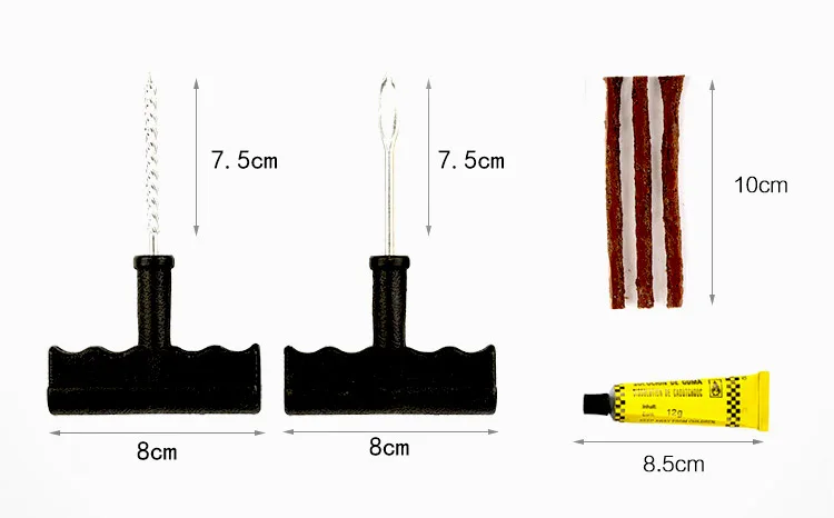 1 комплект бескамерный, автомобильный шин запасные штекеры комплект надфили патч исправить инструменты комплект для цемента Портативный заплатка для покрышки для ремонта аксессуары
