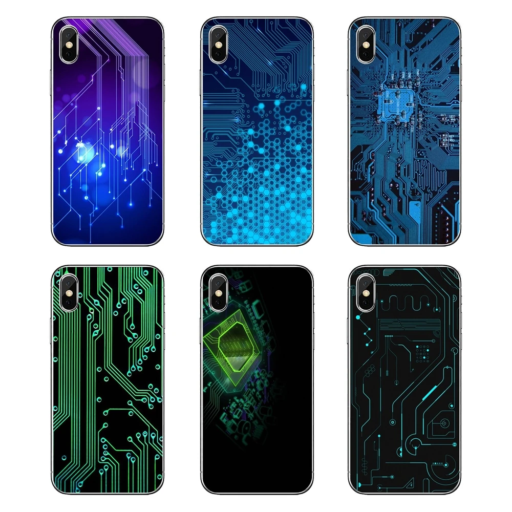 For Xiaomi Mi A1 A2 5X 6X 8 lite SE Pro Max Mix 2 2S 3 Mi5 Mi5S Silicone Shell Cases Computer Motherboard Circuit board Colorful | Мобильные