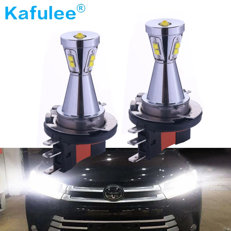 

GZ Kafolee 2x H15 LED Headlight Bulb CR-EE Chips Car Auto DRL Daytime Running Lights led H15 6000K 3000 LM 12V 24V Fog Lamp