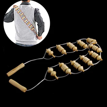 

droppshiping Wooden Wheel Body Back Waist Neck Care Roller Comfortable Roller Massager Body Care MFJ99