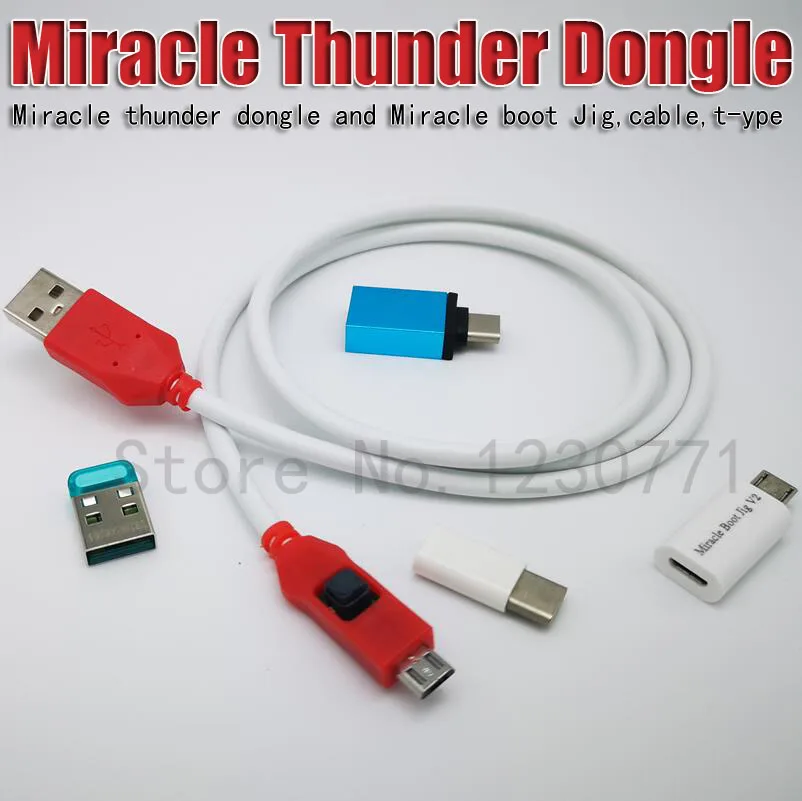 Последняя чудо Thunder ключ и чудо-Miracle boot Jig и кабель Тип-C