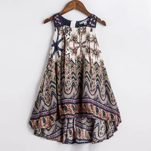 US $6.76 Girls Summer Dress Bohemian Style Printing Beach Dress Baby Girls Princess Dress Kids Dresses For G