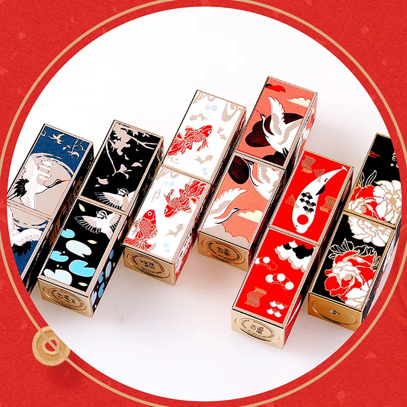 

Heart-moving Palace Chinese Style Lipstick Ancient Wind Crane Joint name Lasting Moisturizing Lipstick SA-9