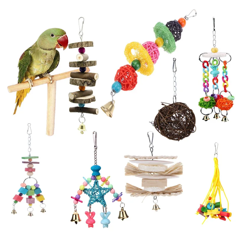 Burung Beo Mainan Gigitan Hewan Peliharaan Burung Mendaki