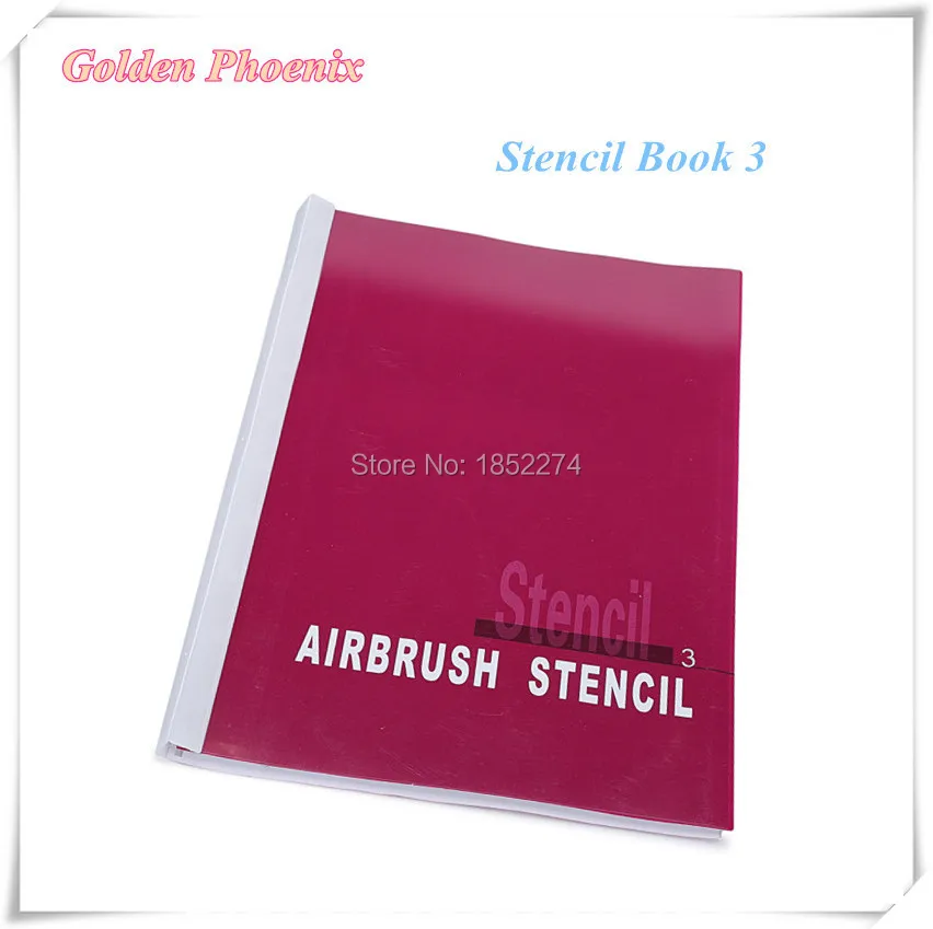 Stencil Book 3 Golden Phoenix Airbrush Tattoo Stencil For Temporary Body Paint Beauty Makeup 100 Designs