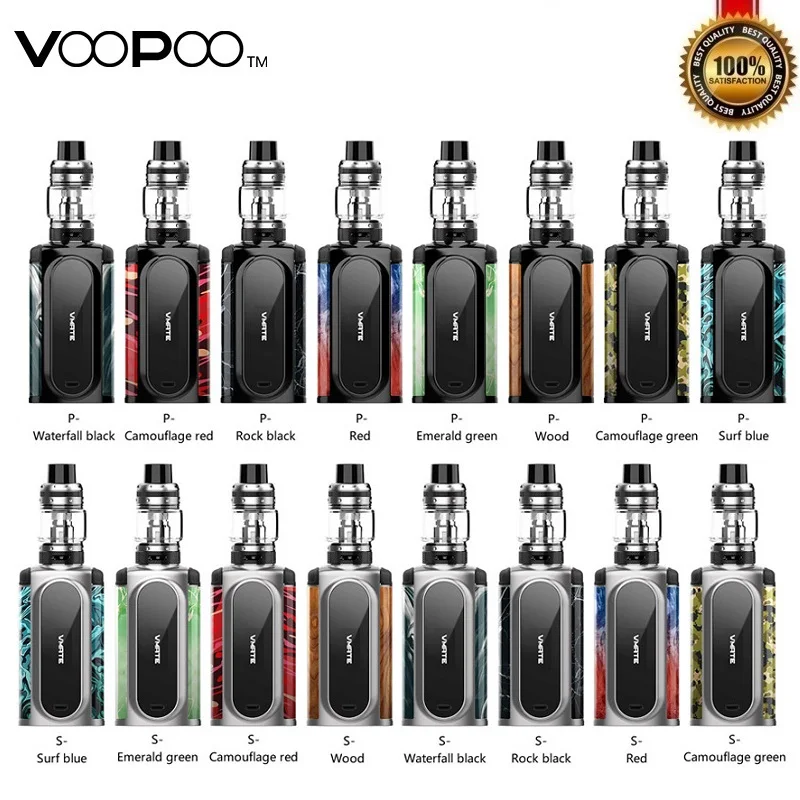 

Original Voopoo Vmate Kit 200W TC Box Mod with UFORCE T1 Vape Tank Powered By Dual 18650 Battery Vaporizer VS Drag E-cigarette